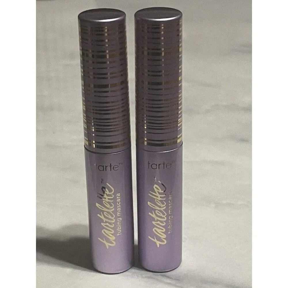 2 TARTE Tartelette Tubing Mascara BLACK Travel 4 mL Each New